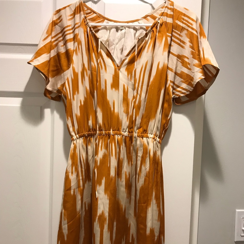 J. Crew Indira Ikat Dress Flutter Sleeve